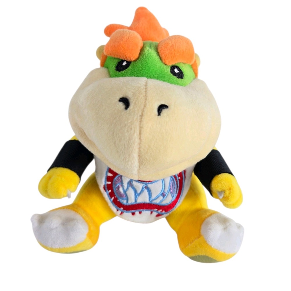 Super Mario Bros Bowser Jr 6" Plush Nintendo Japan HTF Authentic Yellow Green